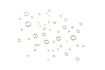 Bubbles in the spotlight: Captivating transparent bubbles, each uniquely shaped, float gracefully against a background, creating a serene atmosphere.