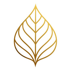 vector golden leaf icon