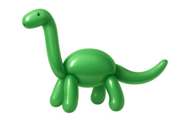 Fototapeta premium Green balloon dinosaur animal transparent background