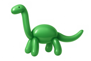 Green balloon dinosaur animal transparent background