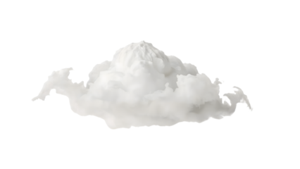 Cloudscape Solitude: A fluffy, solitary cloud floats serenely across the endless expanse, a symbol of peace and boundless dreams.