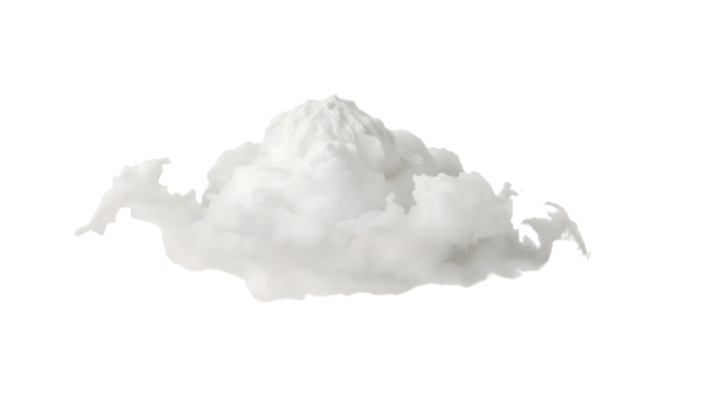 Cloudscape Solitude: A fluffy, solitary cloud floats serenely across the endless expanse, a symbol of peace and boundless dreams.