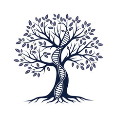 Tree of Life with DNA Helix - Genetic Heritage and Family Lineage
