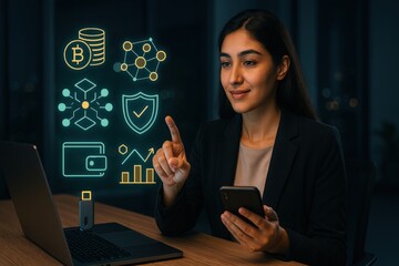 Exploring blockchain technology business insights and innovations office setting digital analysis nighttime professional perspective