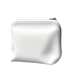 White zipper pouch mockup, studio shot, blank, packaging