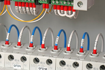 Connecting the electrical module using copper electrical insulated wires. 