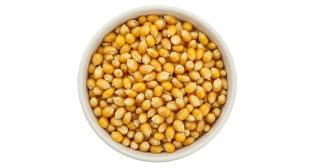  Corn seeds in Bowl isolated, PNG 