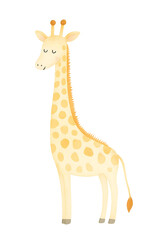 Fototapeta premium Cute watercolor safari animals clipart for kids and nursery decor