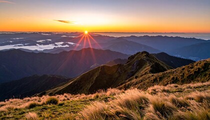 Mountain sunrise panorama (1)