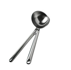 Silver ladle, studio shot, isolated, black background, cooking utensil