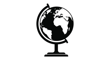 globe on white background