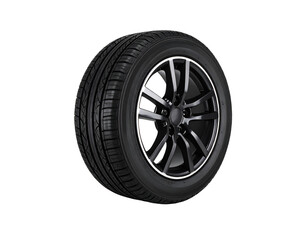 A high-performance tire showcasing intricate tread patterns and a sleek, modern wheel design for vehicles.