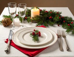 Festive Christmas table setting (2)