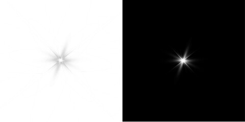 Star background with red flash, space beam and shining sparkle png.
