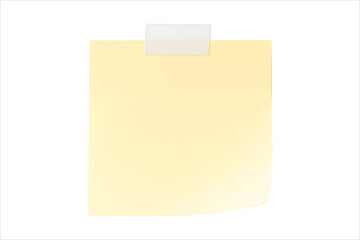 Yellow Sticky Note,
Yellow Sticky Note on White Background &ndash; Minimalist Matte Paper Photography