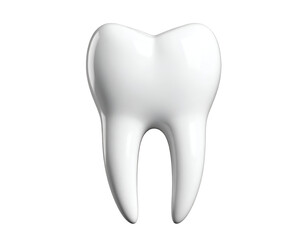 A close-up view of a pristine white tooth model showcasing dental health and hygiene in a clinical setting.