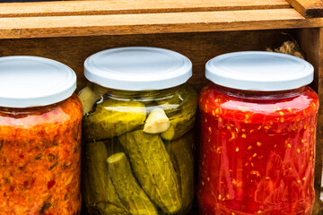 Canned veggies in vinegar