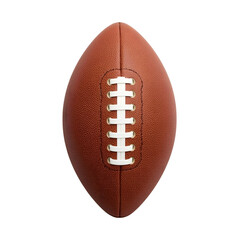 Football on the Field: A detailed close-up captures the iconic brown oval shape of a football, highlighting the laces and stitching of the ball. The image evokes the spirit of the game.