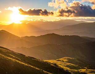 Mountain sunset vista