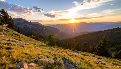 Mountain sunset vista