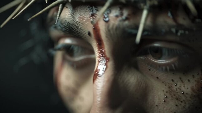 Jesus of Nazareth with crown of thorns	