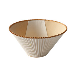 Obraz premium Beige pleated lampshade studio shot, textile detail, home decor, website use