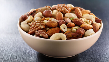 Mixed Nuts In Bowl