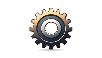 Metallic gear icon