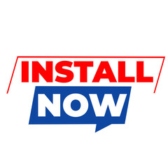 INSTALL NOW png, setup software icon, tech update tag, transparent minimal design