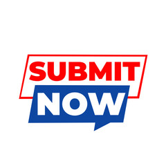 SUBMIT NOW png, upload send icon, file process label, digital modern design