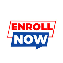ENROLL NOW png, course register icon, student admission tag, education clean design