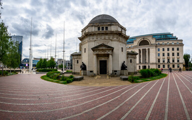 Hall of Memory, BirmSingham: Historic Domed Memorial Building in Centenary square Birmingham UK