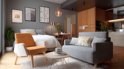 small studio apartment smart furniture compact des