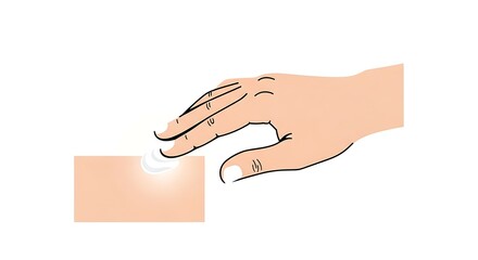 Hand Applying Ointment to Skin – Vector Illustration