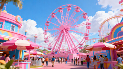 ferris wheel in the city