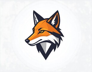 Obraz premium Profile view of a fox head, bold lines