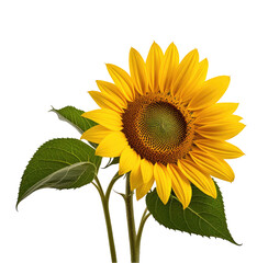 Obraz premium Vibrant Sunflower Bloom Isolated on Black Background