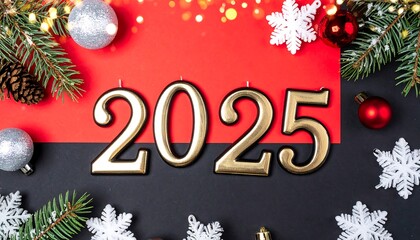 Festive new year 2025 graphic