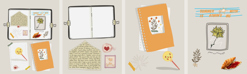 Doodle Scrapbook Elements Set