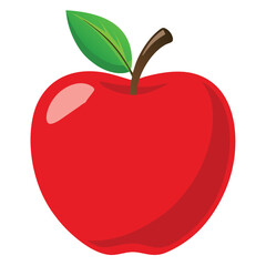 Red apple fruit illustration vector graphic healthy food nutrition vitamins diet drawing image art