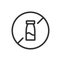 Lactose free outline vector icon