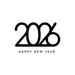 2026 happy new year vector greeting card