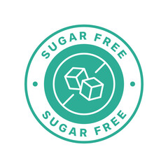Sugar free circular vector icon