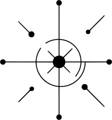 black and white clock