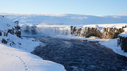 Goðafoss Iceland winter