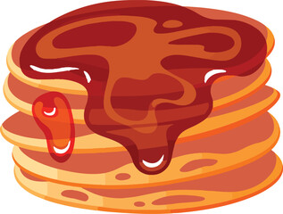 Stack of pancakes with syrup