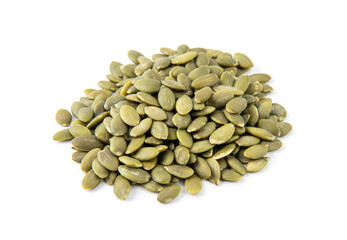 Pumpkin seeds isolated on white background