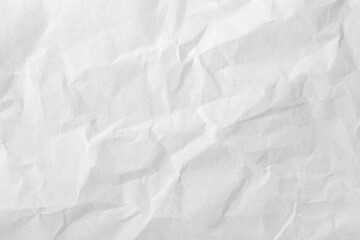 White background old crumpled paper texture