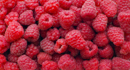 Sweet fresh raspberry background texture