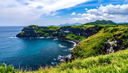 Fototapeta premium Coastal scenery with cliffs and ocean